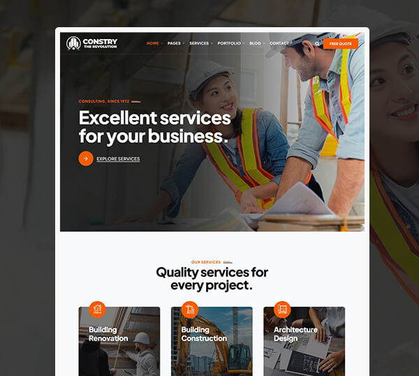 Construction WordPress Theme